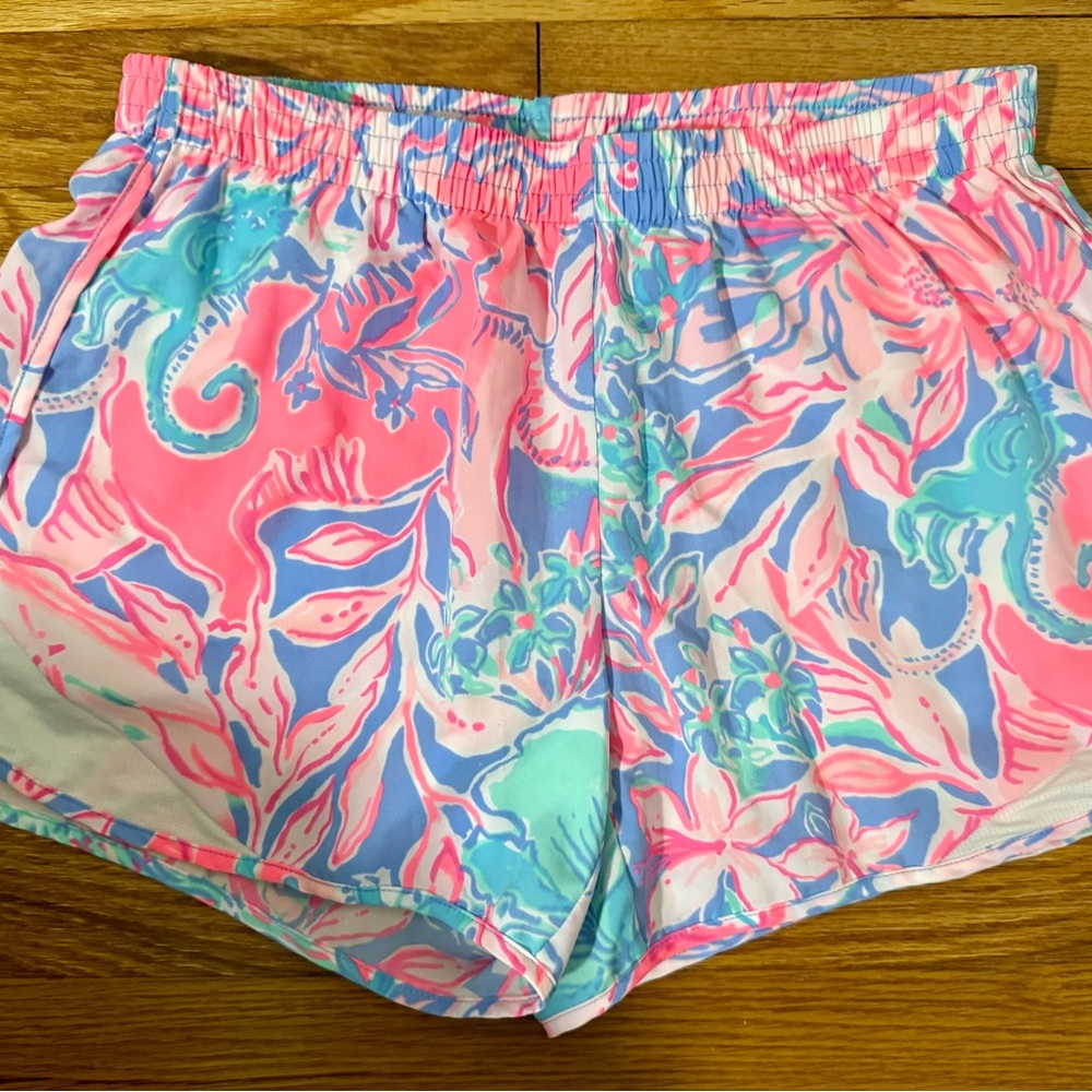 Lilly Pulizter Pink and Blue Luxletic Shorts